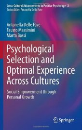 book Psychological Selection and Optimal Experience Across Cultures: Social Empowerment through Personal Growth