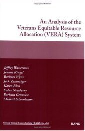 book An Analysis of the Veterans Equitable Resource Allocation (VERA) System