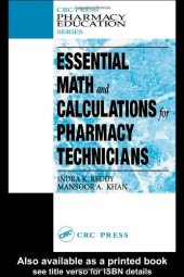 book Essential Math and Calculations for Pharmacy Technicians (Plant Engineering Series)