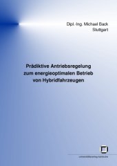 book Pradiktive Antriebsregelung zum energieoptimalen Betrieb von Hybridfahrzeugen