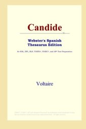 book Candide (Webster's Spanish Thesaurus Edition)