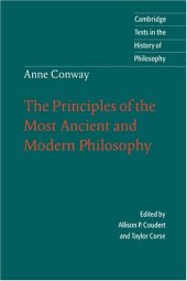 book Anne Conway: The Principles of the Most Ancient and Modern Philosophy