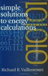 book Simple Solutions to Energy Calculations, Third Edition