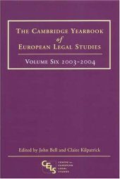 book Cambridge Yearbook of European Legal Studies. Volume 06, 2003-2004