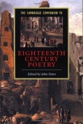 book The Cambridge Companion to Eighteenth-Century Poetry (Cambridge Companions to Literature)