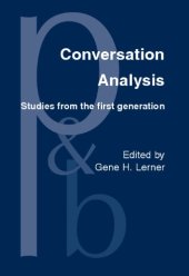 book Conversation Analysis: Studies from the First Generation