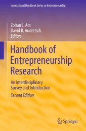 book Handbook of Entrepreneurship Research: An Interdisciplinary Survey and Introduction