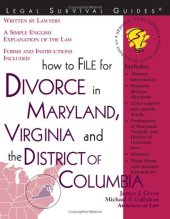 book How to File for Divorce in Maryland, Virginia, and the District of Columbia (Legal Survival Guides)