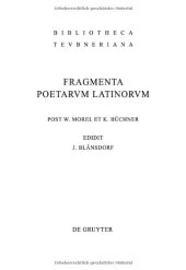 book Fragmenta poetarum Latinorum epicorum et lyricorum