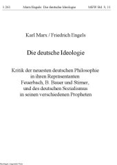 book Die deutsche Ideologie