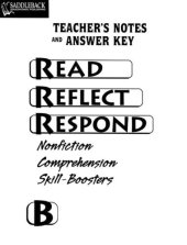 book Read Reflect Respond B Answer Key (Read Reflect Respond)