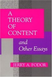 book A Theory of Content and Other Essays