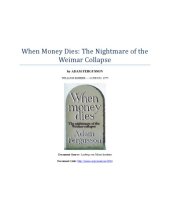 book When money dies: The nightmare of the Weimar collapse