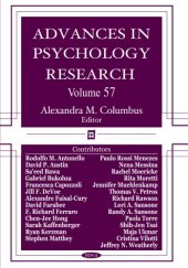 book Advances in Psychology Research Volume 57