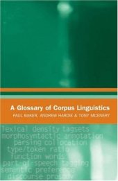 book A Glossary of Corpus Linguistics (Glossaries in Linguistics)