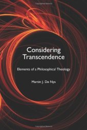 book Considering Transcendence: Elements of a Philosophical Theology (Indiana Series in the Philosophy of Religion)