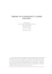 book Theory of Complexity Classes  Volume 1 