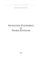 book Sociologie economica si teoria elitelor