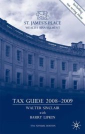 book St James's Place Tax Guide 2008-2009