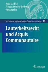 book Lauterkeitsrecht und Acquis Communautaire