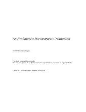 book An Evolutionist Deconstructs Creationism