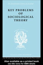 book Key Problems of Sociological Theory