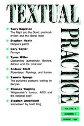 book Textual Practice: Volume 2 No.3