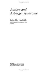 book Autism and Asperger Syndrome