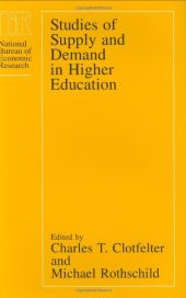 book Studies of Supply and Demand in Higher Education (National Bureau of Economic Research Project Report)