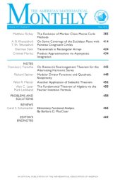 book American Mathematical Monthly, volume 117, May 2010