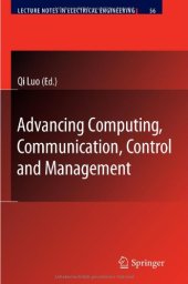 book Advancing Computing, Communication, Control and Management