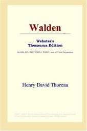 book Walden (Webster's Thesaurus Edition)