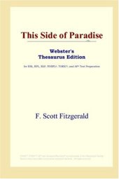 book This Side of Paradise (Webster's Thesaurus Edition)