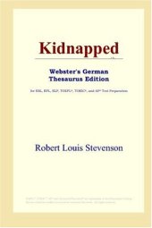 book Kidnapped (Webster's German Thesaurus Edition)