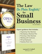 book The Law (In Plain English) for Small Business