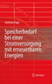 book Speicherbedarf bei einer Stromversorgung mit erneuerbaren Energien