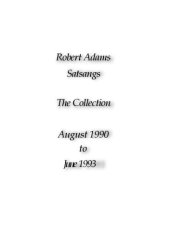 book The Collected Works of Robert Adams- Satsangs from August 1990- June 1993