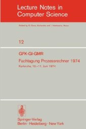 book GFK-GI-GMR Fachtagung Prozessrechner 1974: Karlsruhe, 10.–11. Juni 1974