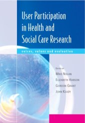 book User Participation in Health and Social Care Research