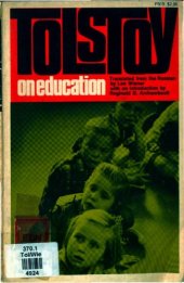 book Tolstoy on Education