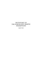 book Dictionary of the North-West Semitic Inscriptions - Volume 2 (Handbook of Oriental Studies Handbuch Der Orientalistik)