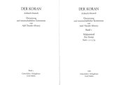 book Der Koran, Bd.1, Sure 1,1-2,74