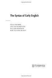 book The Syntax of Early English