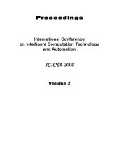 book International Conference on Intelligent Computation Technology and Automation - ICICTA 2008 Proceedings , Vol. 2