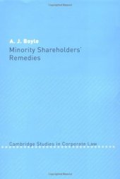 book Minority Shareholders’ Remedies