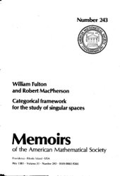 book Categorical Framework for the Study of Singular Spaces (Memoirs of the American Mathematical Society)