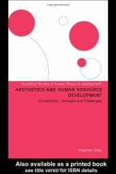 book The Aesthetic Challenges of Human Resource Development (Routledge Studies in Human Resource Development)