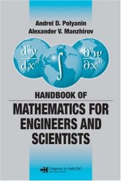 book Handbook of Mathematics for Engineers and Scientists