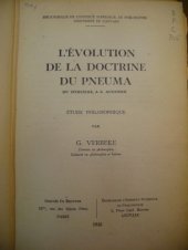 book L´Évolution de la doctrine du pneuma du stoicisme a S. Augustin (extract)