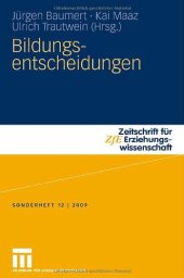 book Bildungsentscheidungen: Zeitschrift fur Erziehungswissenschaft